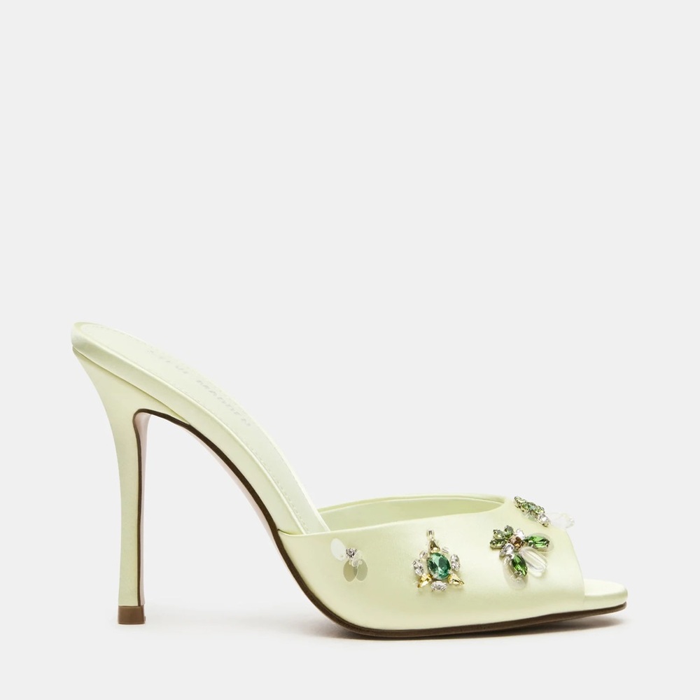 Steve Madden Butter Yellow Embellished Heels
